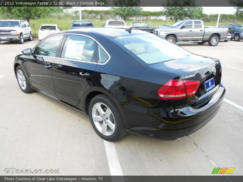 Black / Cornsilk Beige 2012 Volkswagen Passat 2.5L SE
