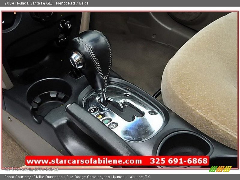 Merlot Red / Beige 2004 Hyundai Santa Fe GLS