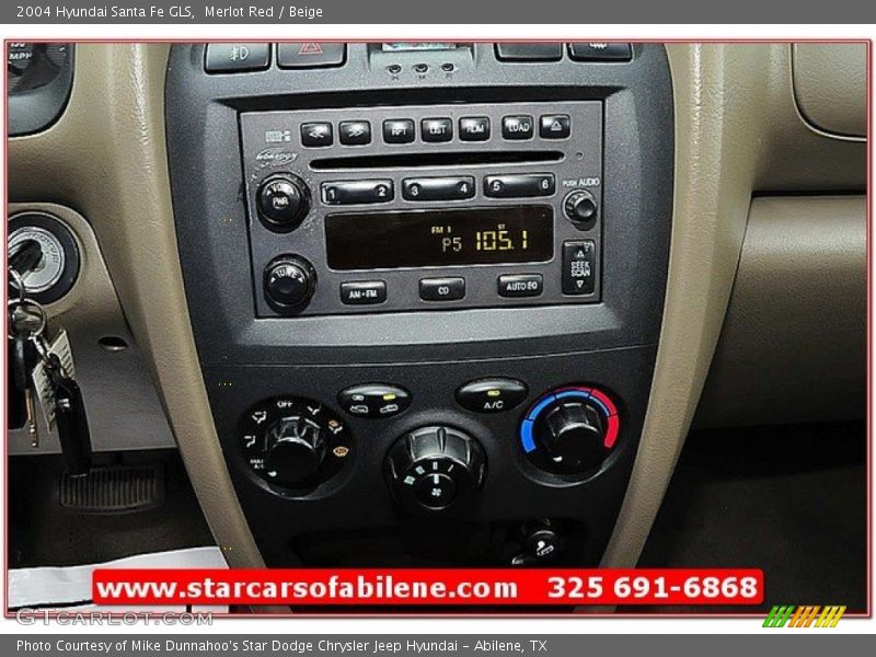 Merlot Red / Beige 2004 Hyundai Santa Fe GLS