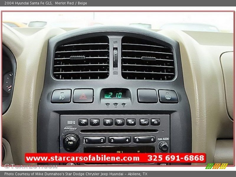 Merlot Red / Beige 2004 Hyundai Santa Fe GLS