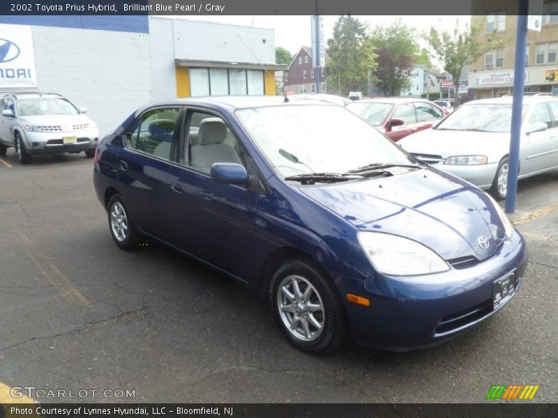 Brilliant Blue Pearl / Gray 2002 Toyota Prius Hybrid