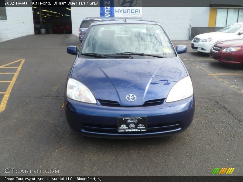 Brilliant Blue Pearl / Gray 2002 Toyota Prius Hybrid