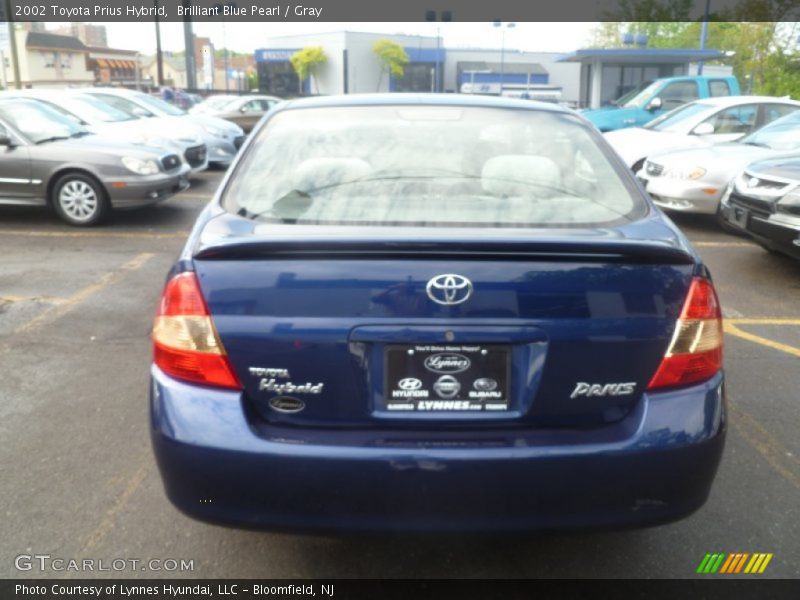 Brilliant Blue Pearl / Gray 2002 Toyota Prius Hybrid