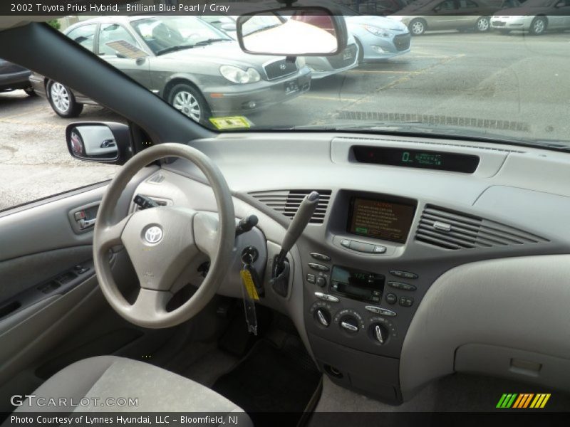 Brilliant Blue Pearl / Gray 2002 Toyota Prius Hybrid