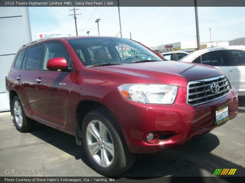 Salsa Red Pearl / Ash 2010 Toyota Highlander Limited 4WD