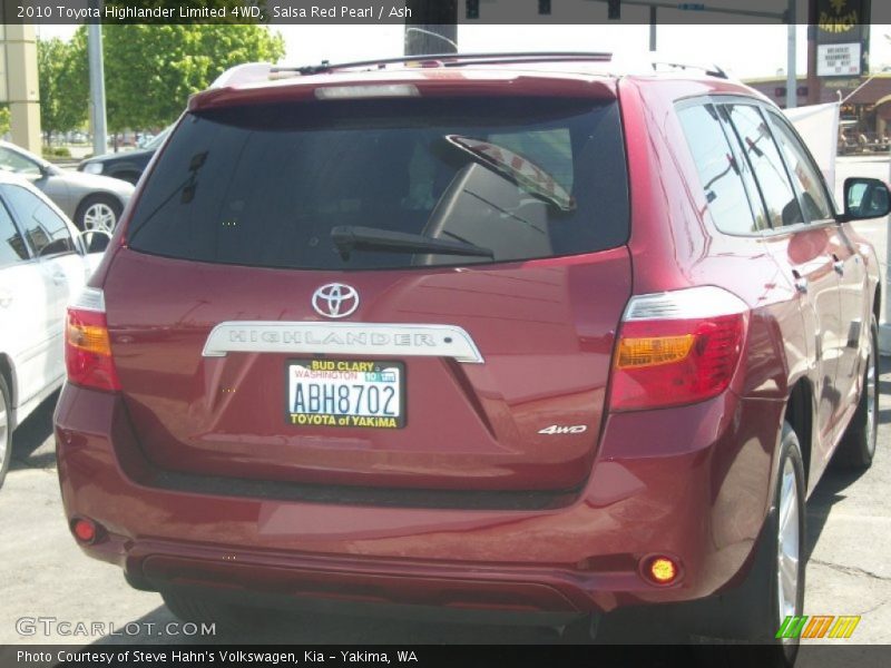 Salsa Red Pearl / Ash 2010 Toyota Highlander Limited 4WD