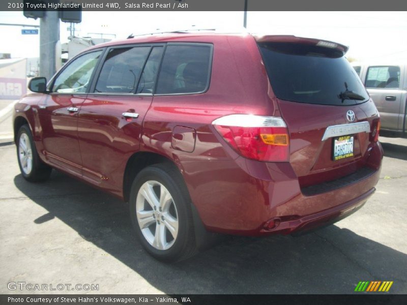 Salsa Red Pearl / Ash 2010 Toyota Highlander Limited 4WD