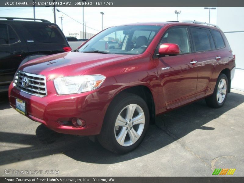 Salsa Red Pearl / Ash 2010 Toyota Highlander Limited 4WD