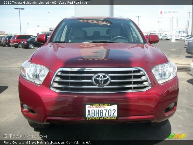 Salsa Red Pearl / Ash 2010 Toyota Highlander Limited 4WD