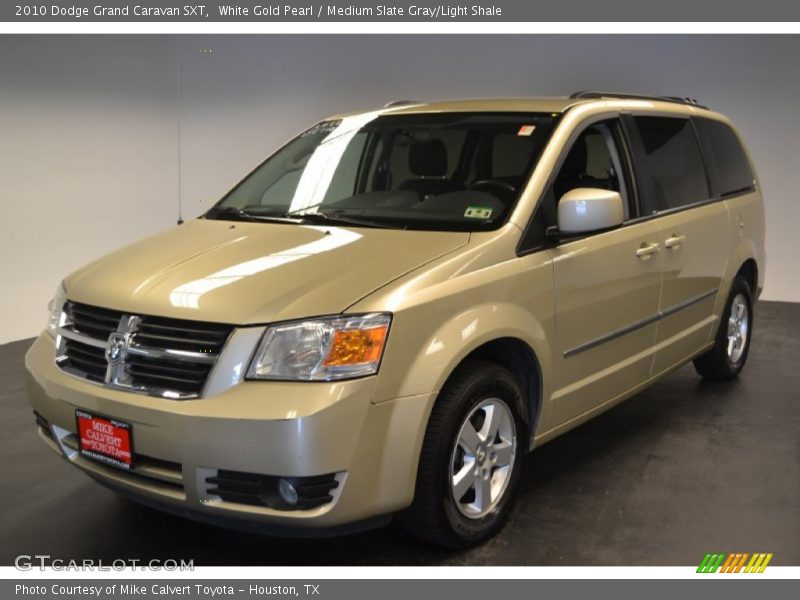 White Gold Pearl / Medium Slate Gray/Light Shale 2010 Dodge Grand Caravan SXT