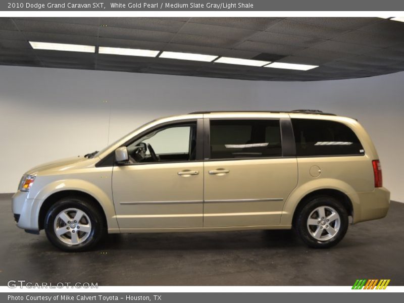 White Gold Pearl / Medium Slate Gray/Light Shale 2010 Dodge Grand Caravan SXT