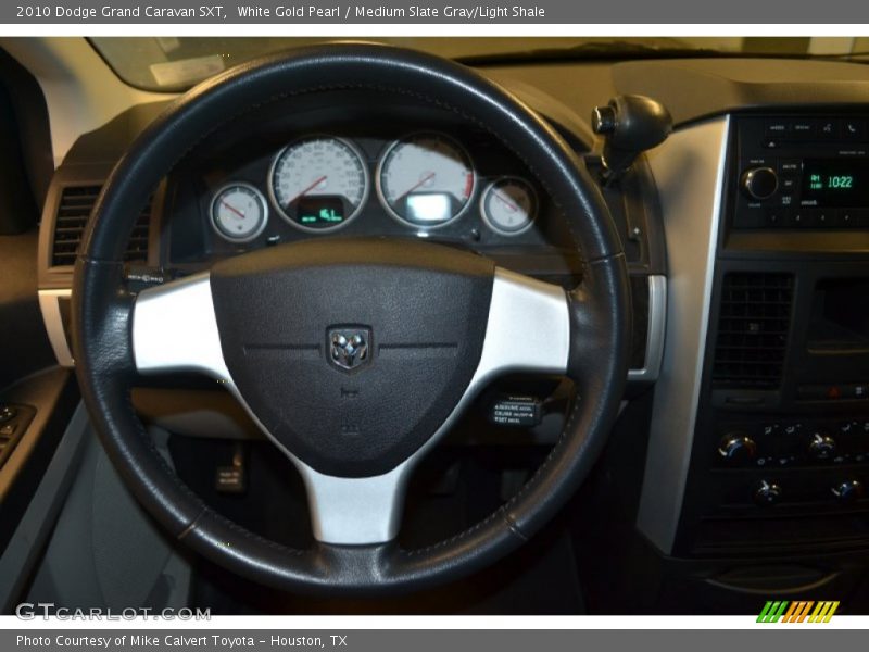 White Gold Pearl / Medium Slate Gray/Light Shale 2010 Dodge Grand Caravan SXT