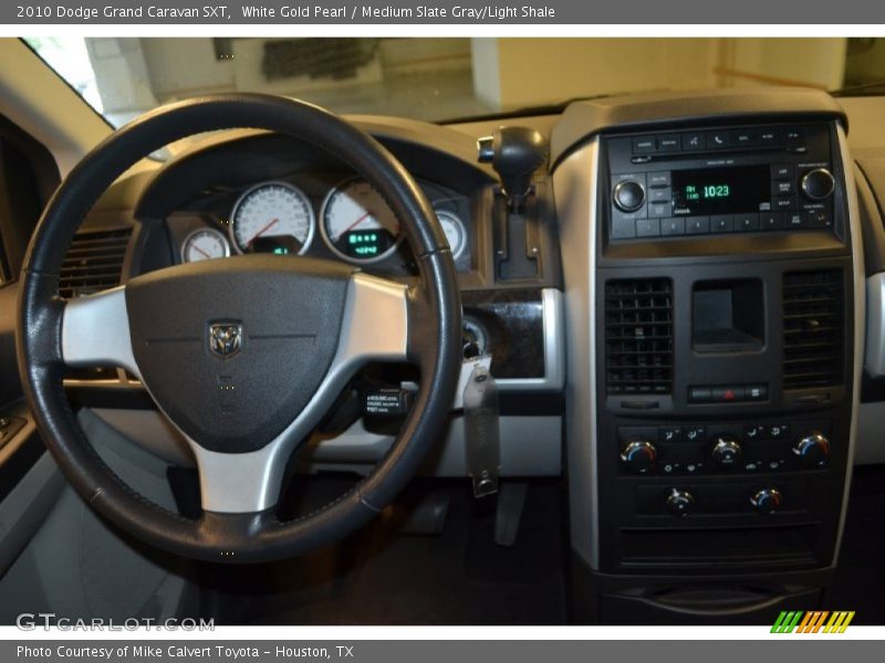 White Gold Pearl / Medium Slate Gray/Light Shale 2010 Dodge Grand Caravan SXT