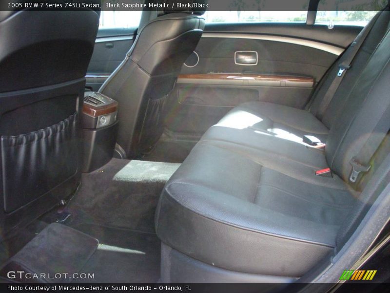 Black Sapphire Metallic / Black/Black 2005 BMW 7 Series 745Li Sedan