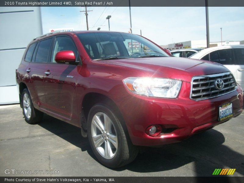 Salsa Red Pearl / Ash 2010 Toyota Highlander Limited 4WD