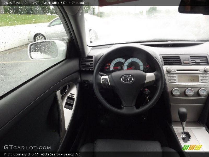 Super White / Dark Charcoal 2010 Toyota Camry SE