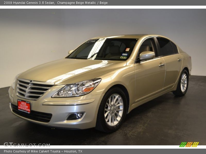Champagne Beige Metallic / Beige 2009 Hyundai Genesis 3.8 Sedan