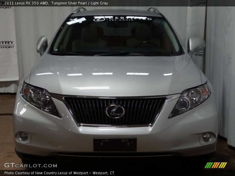 Tungsten Silver Pearl / Light Gray 2011 Lexus RX 350 AWD