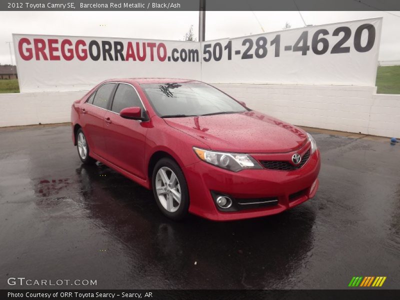 Barcelona Red Metallic / Black/Ash 2012 Toyota Camry SE