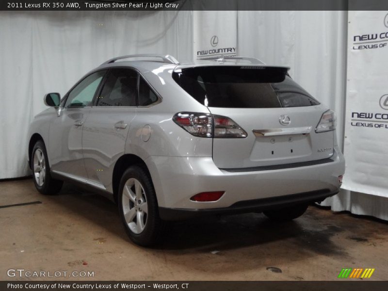 Tungsten Silver Pearl / Light Gray 2011 Lexus RX 350 AWD