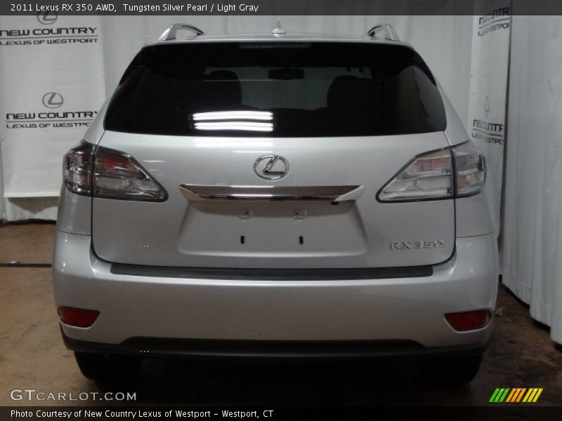 Tungsten Silver Pearl / Light Gray 2011 Lexus RX 350 AWD