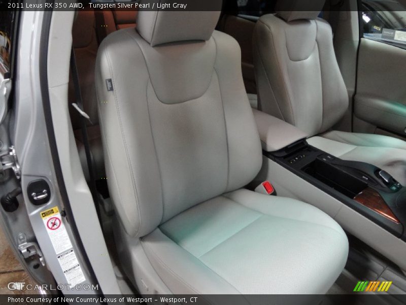 Tungsten Silver Pearl / Light Gray 2011 Lexus RX 350 AWD