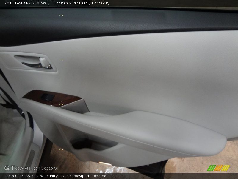 Tungsten Silver Pearl / Light Gray 2011 Lexus RX 350 AWD