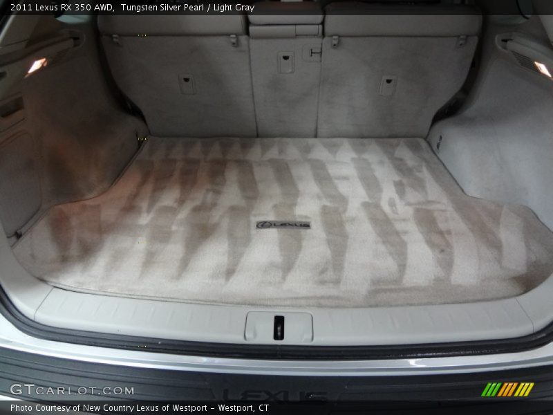 Tungsten Silver Pearl / Light Gray 2011 Lexus RX 350 AWD
