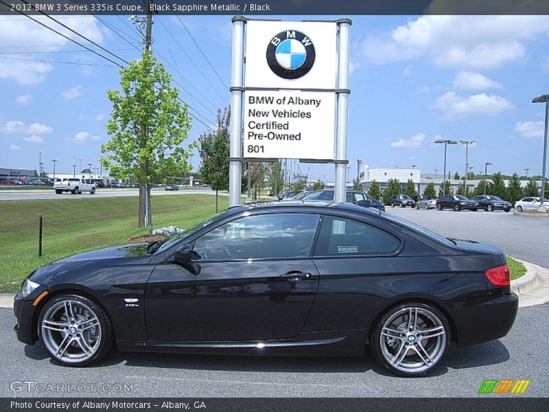 Black Sapphire Metallic / Black 2012 BMW 3 Series 335is Coupe