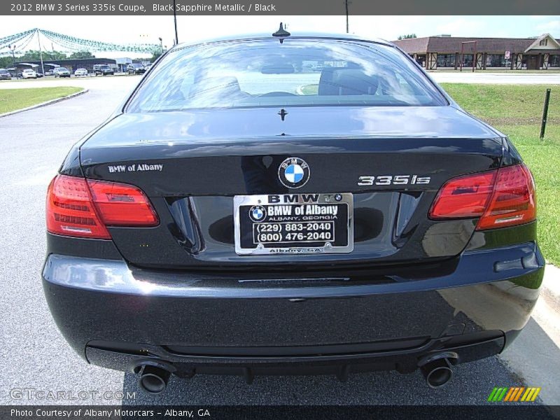Black Sapphire Metallic / Black 2012 BMW 3 Series 335is Coupe