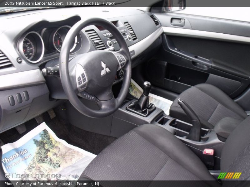 Tarmac Black Pearl / Black 2009 Mitsubishi Lancer ES Sport