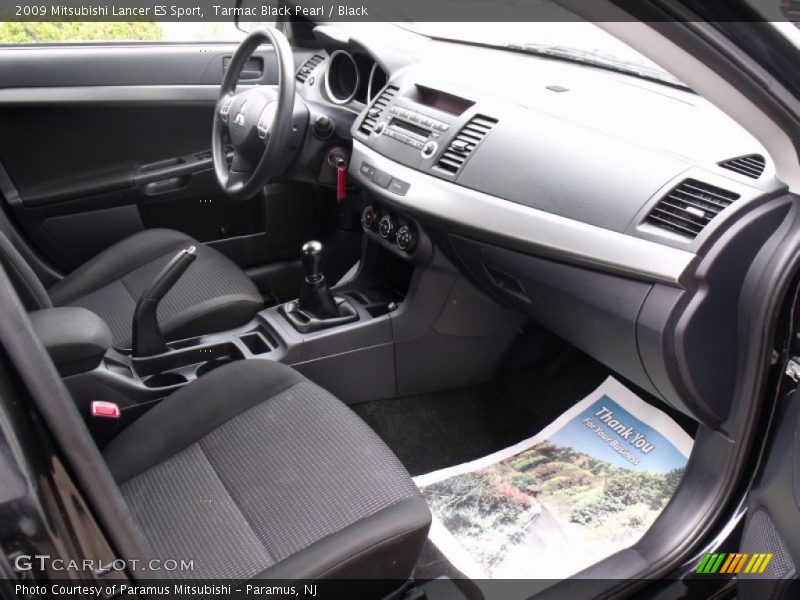 Tarmac Black Pearl / Black 2009 Mitsubishi Lancer ES Sport
