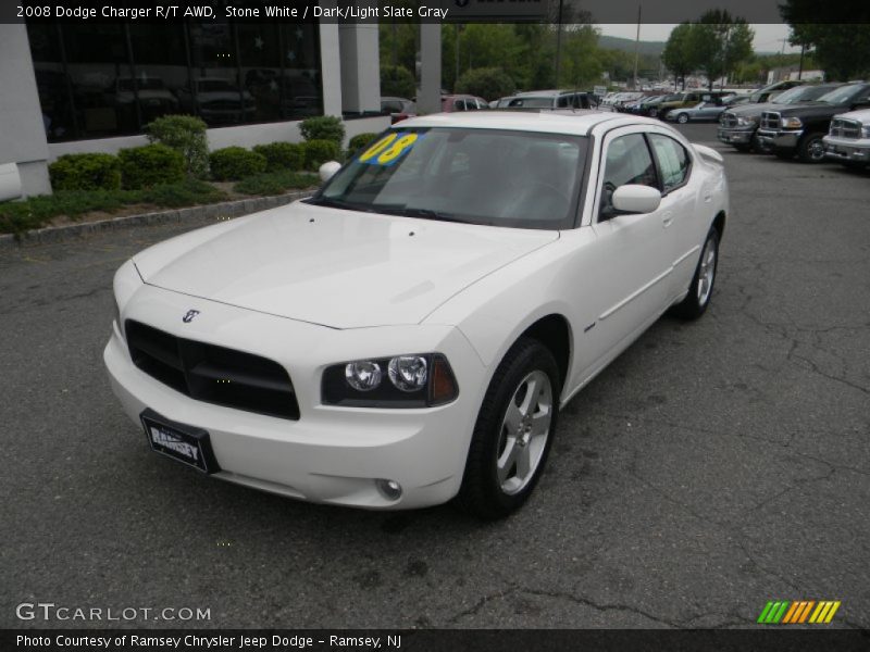 Stone White / Dark/Light Slate Gray 2008 Dodge Charger R/T AWD