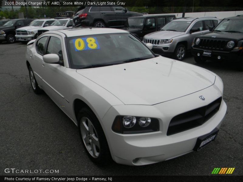 Stone White / Dark/Light Slate Gray 2008 Dodge Charger R/T AWD