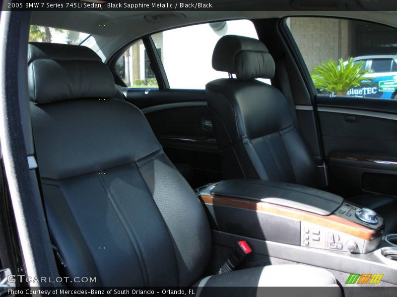 Black Sapphire Metallic / Black/Black 2005 BMW 7 Series 745Li Sedan