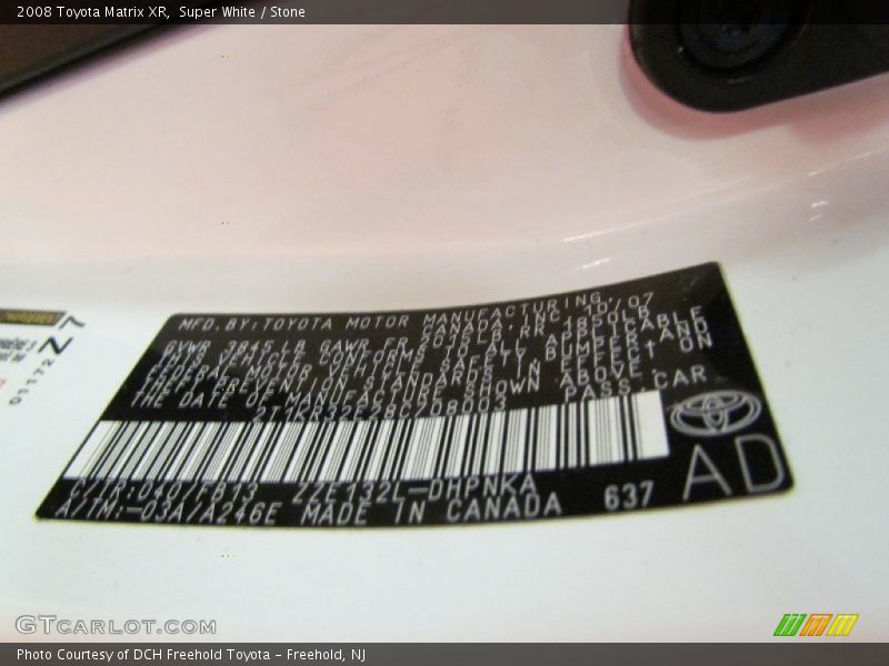 Super White / Stone 2008 Toyota Matrix XR