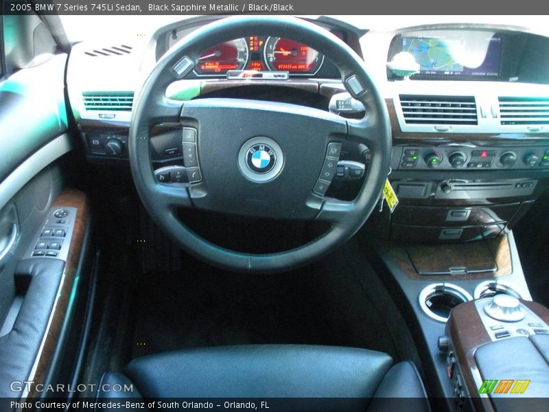 Black Sapphire Metallic / Black/Black 2005 BMW 7 Series 745Li Sedan