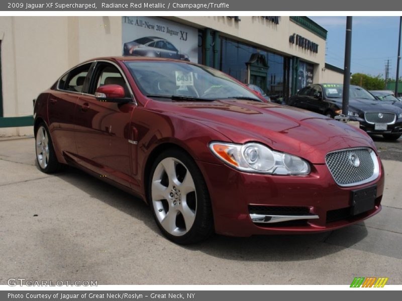 Radiance Red Metallic / Champagne/Truffle 2009 Jaguar XF Supercharged