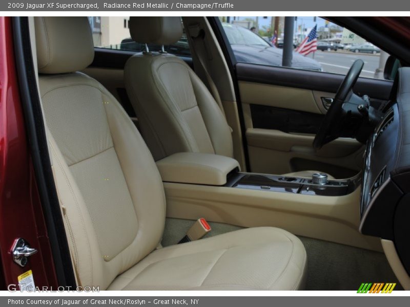Radiance Red Metallic / Champagne/Truffle 2009 Jaguar XF Supercharged