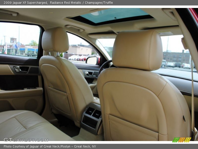 Radiance Red Metallic / Champagne/Truffle 2009 Jaguar XF Supercharged
