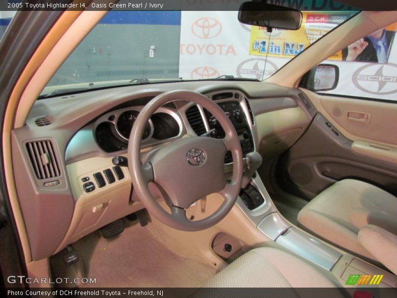 Oasis Green Pearl / Ivory 2005 Toyota Highlander I4