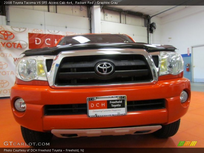 Radiant Red / Graphite Gray 2008 Toyota Tacoma V6 SR5 Access Cab 4x4