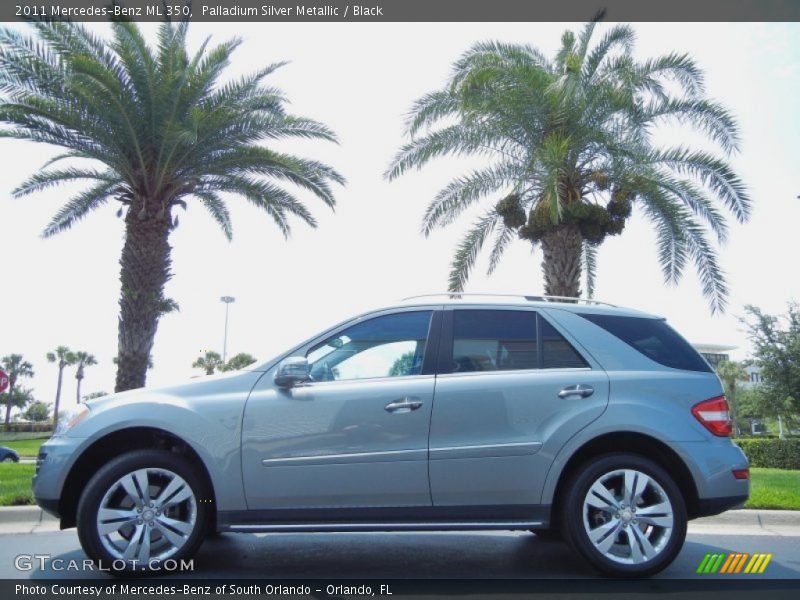 Palladium Silver Metallic / Black 2011 Mercedes-Benz ML 350