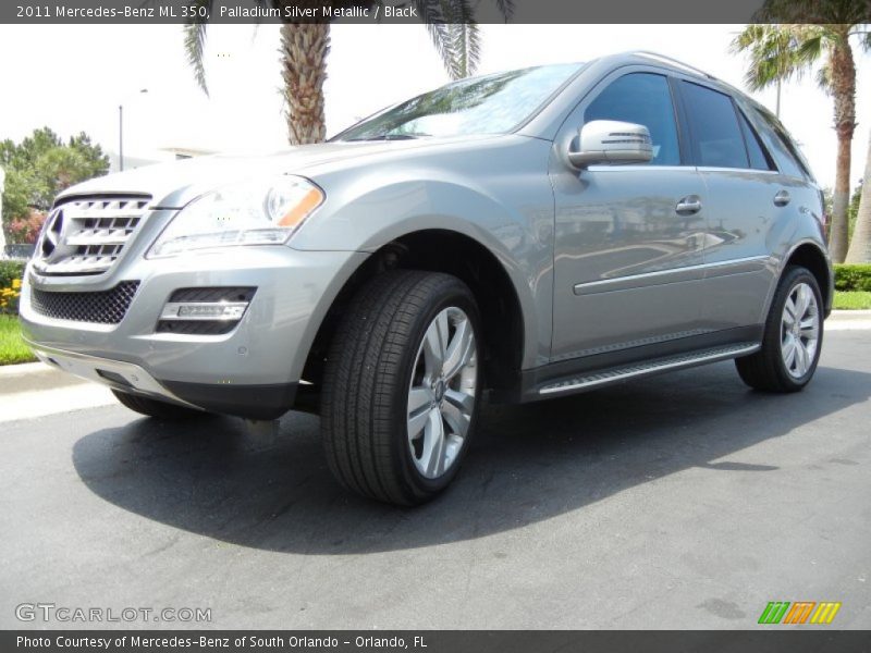 Palladium Silver Metallic / Black 2011 Mercedes-Benz ML 350