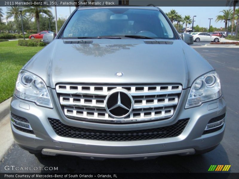 Palladium Silver Metallic / Black 2011 Mercedes-Benz ML 350
