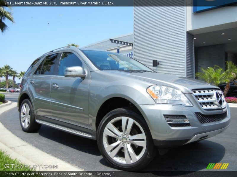 Palladium Silver Metallic / Black 2011 Mercedes-Benz ML 350