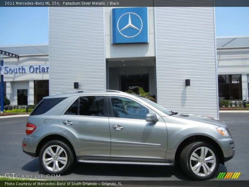 Palladium Silver Metallic / Black 2011 Mercedes-Benz ML 350