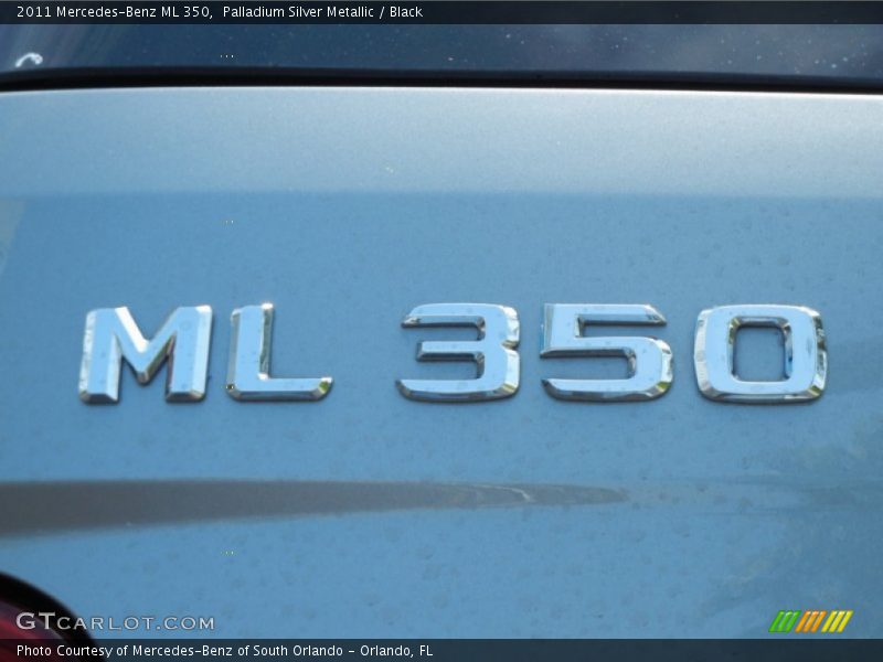 Palladium Silver Metallic / Black 2011 Mercedes-Benz ML 350