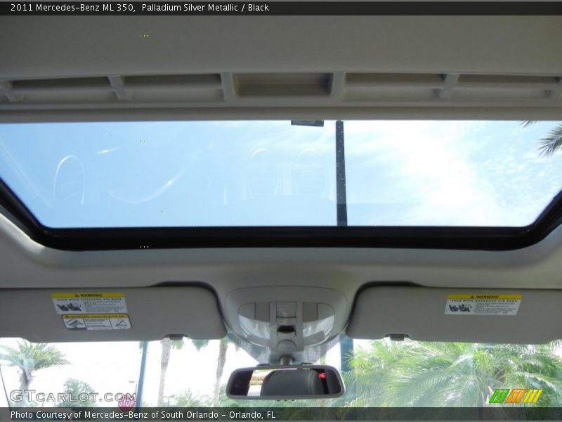 Palladium Silver Metallic / Black 2011 Mercedes-Benz ML 350