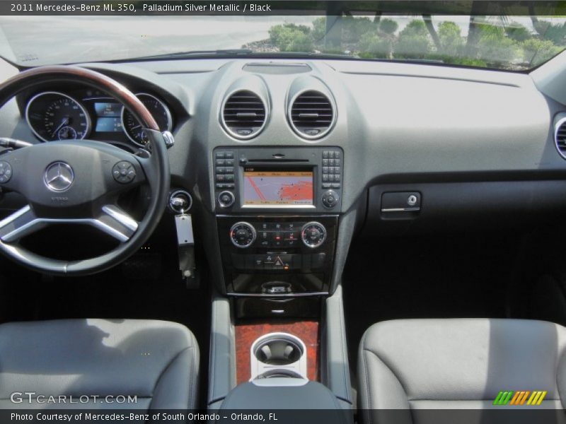 Palladium Silver Metallic / Black 2011 Mercedes-Benz ML 350
